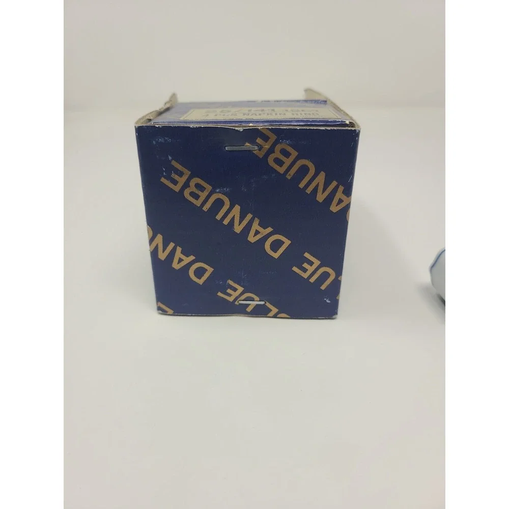 Vintage Blue Danube Onion Pattern Porcelain Napkin Rings Set of 4 Japan w/Box